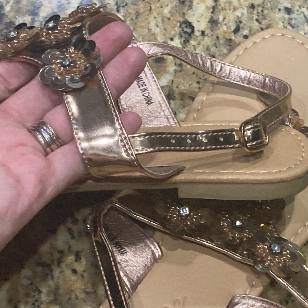 Simply be sequin flower sandals - Picture 6 of 14